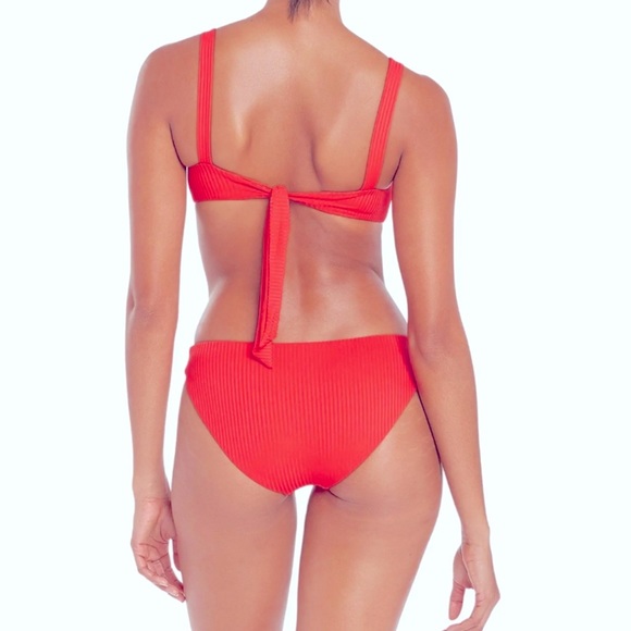 Any 1/$25 - Vitamin A Kaya Red Rib Bikini Bottom - Picture 2 of 16